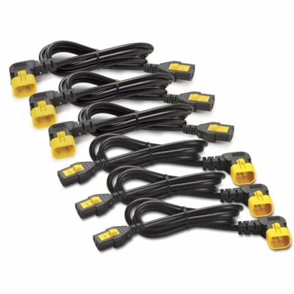 APC NetShelter Power Cord Kit (6 ea), Locking, C13 to C14 (90 Degree), 1.8m, North America